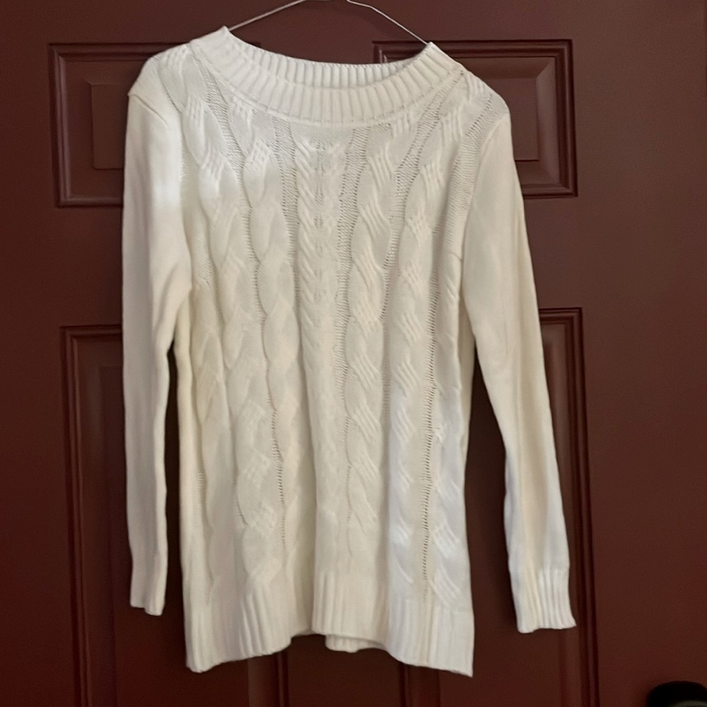 Classic white sweater that goes with everything!